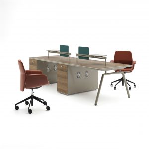 Cụm Bàn Làm Việc Nhân Viên 4 Chỗ Ngồi OSH BLV04