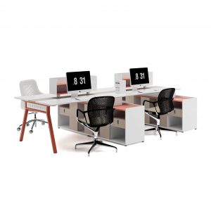 Cụm Bàn Làm Việc Nhân Viên 04 Chỗ OSN-BLV4